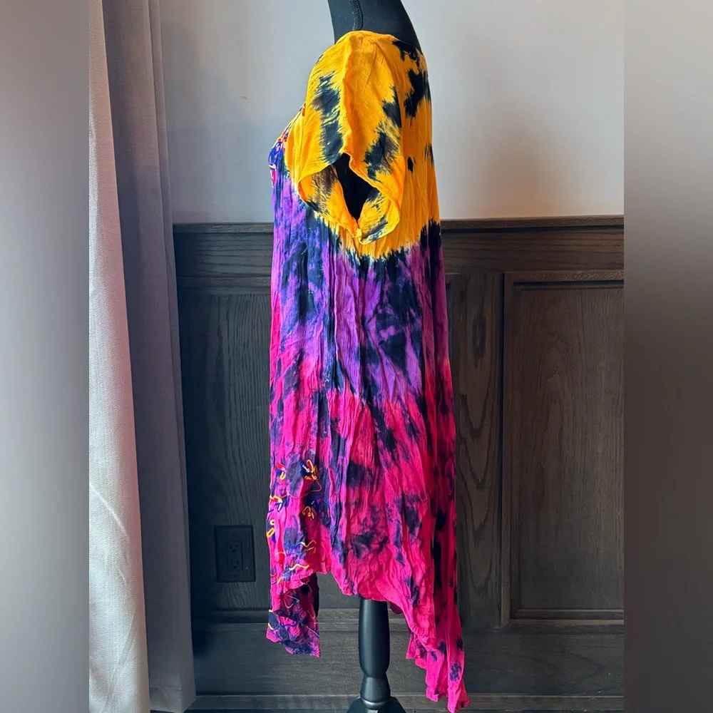 Riviera Sun one size plus tie dye dress nwt - Picture 5 of 8